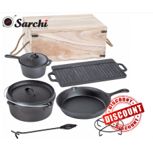 Pre-seasoned Gusseisen Kochgeschirr Set für Camping